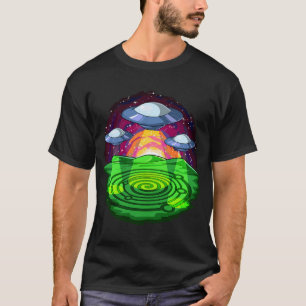 Camiseta Círculos nas Plantações Abdução Alienígena