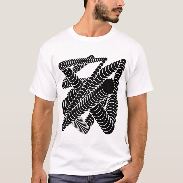 Camiseta círculos ópticos design (Frente)