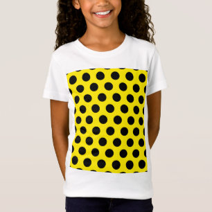 Camiseta Círculos Pretos em Fundo Amarelo