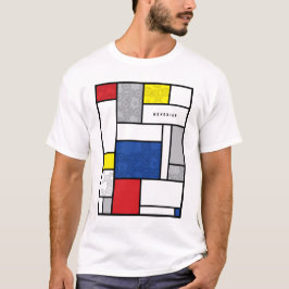 Camiseta Círculos Retro Mondrian Minimalista Arte Mod De St