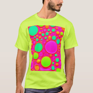 Camiseta Círculos Rosa e Verde