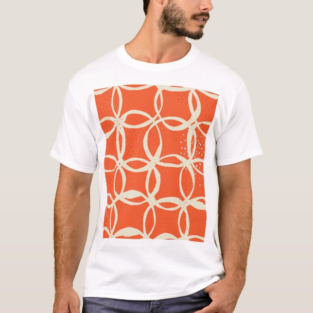Camiseta Círculos sem costura tendências Design (Frente)
