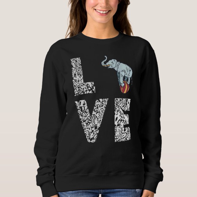 Camiseta Circus Elephant Ball Balancing Love Leopard Carniv (Frente)