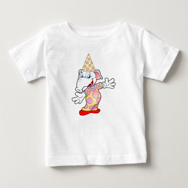 Camiseta Circus Elephant Palhaço de Cartoon (Frente)