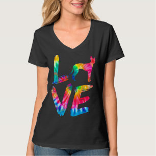 Camiseta Cirneco Dellu2019etna Tie Dye Love Dog Mãe Pai