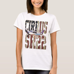 Camiseta Cirrus SR22 Aircraft Vintage Bandeira dos Estados