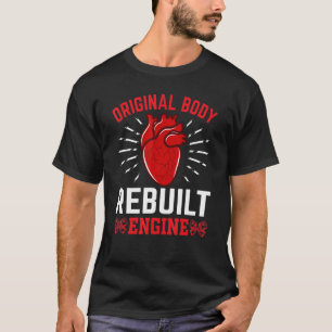 Camiseta Cirurgia Cardíaca Aberta Sobrevivência Cardíaca DC