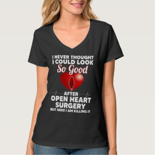 Camiseta Cirurgia Cardíaca Sobrevivência Arte Para Homens T