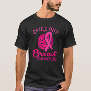 Camiseta Cirurgia de Fita Rosa de Voleibol de Cancer de Mam