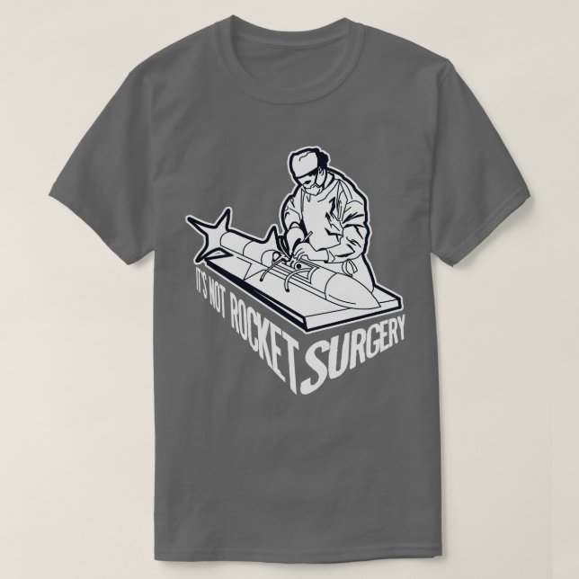 Camiseta Cirurgia de foguetes (Frente do Design)
