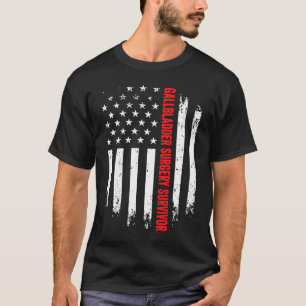 Camiseta Cirurgia de vesícula biliar Sobrevivência American