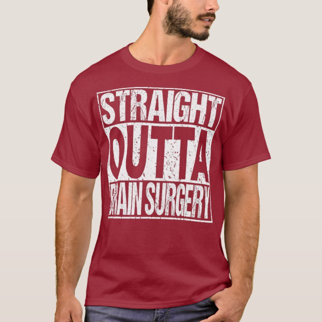 Camiseta CIRURGIA DO CÉREBRO Tumor Posto Sobrevivente Engra (Frente)