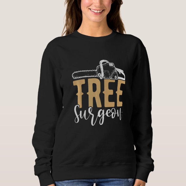 Camiseta Cirurgião da Árvore Lumberjack Chainsaw (Frente)