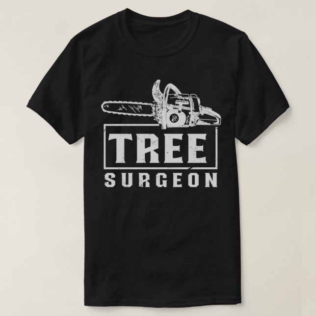 Camiseta Cirurgião de Árvore Lumberjack (Frente do Design)