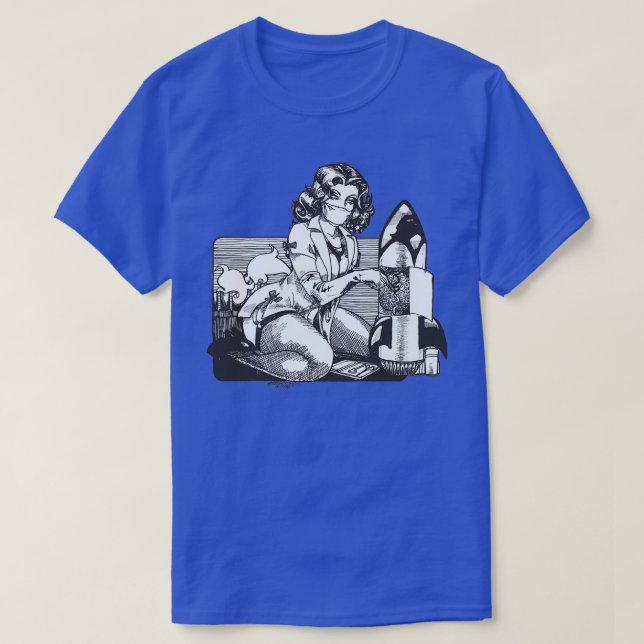 Camiseta Cirurgião de foguetes (Frente do Design)