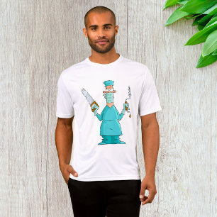 Camiseta Cirurgião Engraçado Cartoon Hillarie Humor Médico