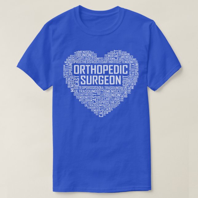 Camiseta Cirurgião Ortopédico Coração (Frente do Design)