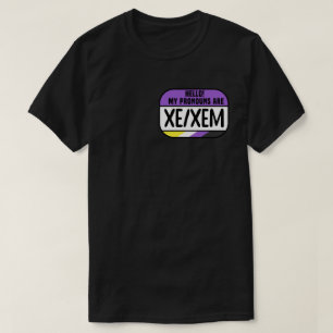 Camiseta Cis Nomes de etiqueta Não Binários Xe Xem