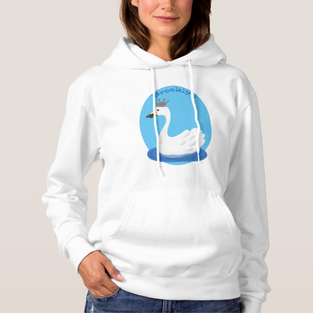 Camiseta Cisne branco bonito com desenho animado (Frente)