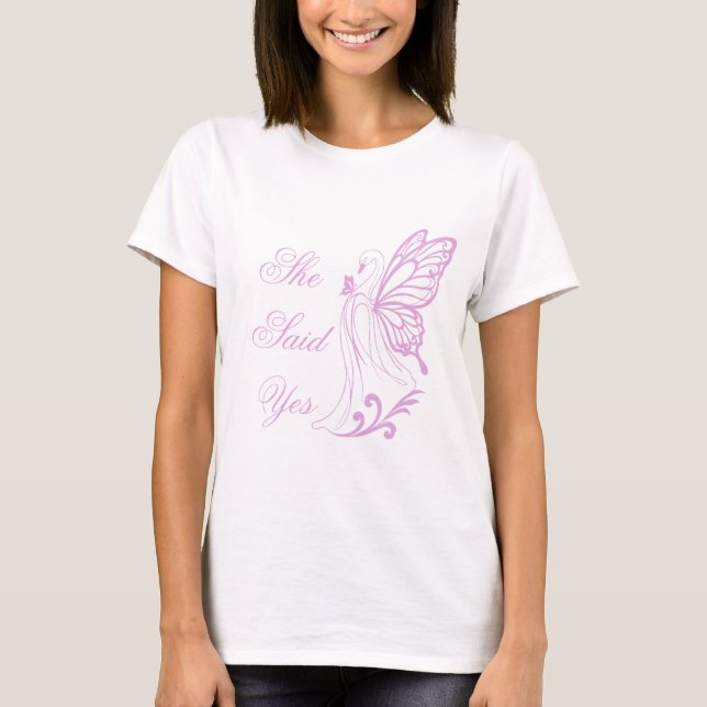 Camiseta Cisne gracioso com asas de borboleta (Frente)