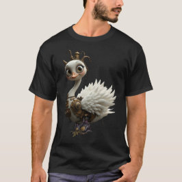 Camiseta Cisne Mecânico ao Luar – Guardião de Sonhos Curios