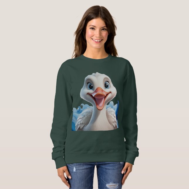 Camiseta Cisne sorridente bonito (Frente Completa)