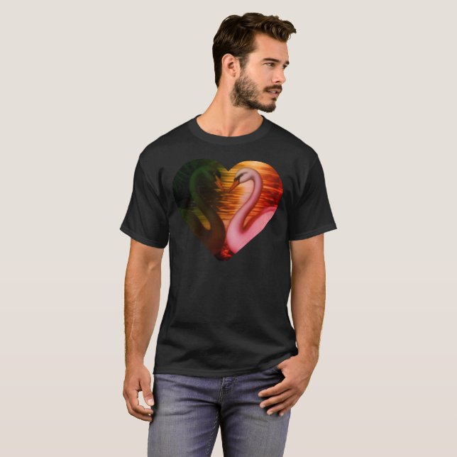 Camiseta Cisnes brancas e negras (Frente Completa)
