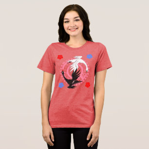 Camiseta Cisnes em Circulação Amor Vence Tudo Arte Romântic