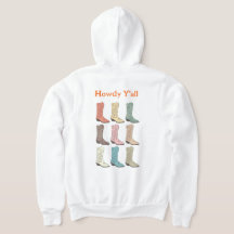 CISV Austin Cowboy Boots Zipper Men's Hoodie