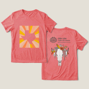 Camiseta CISV Austin Decorative Cattle Skull, Mulheres