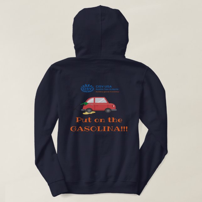 Camiseta CISV Austin "Gasolina" Energizer Mulheres (Verso do Design)