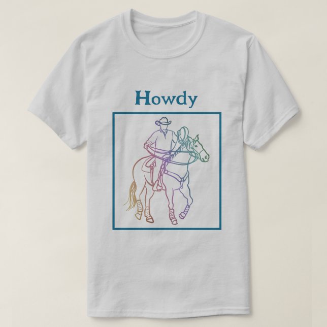Camiseta CISV Austin Howdy Cowboy Men (Frente do Design)