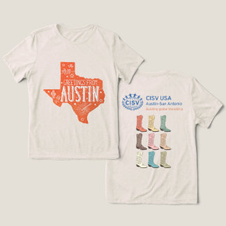 Camiseta CISV Austin Saudações Feminino