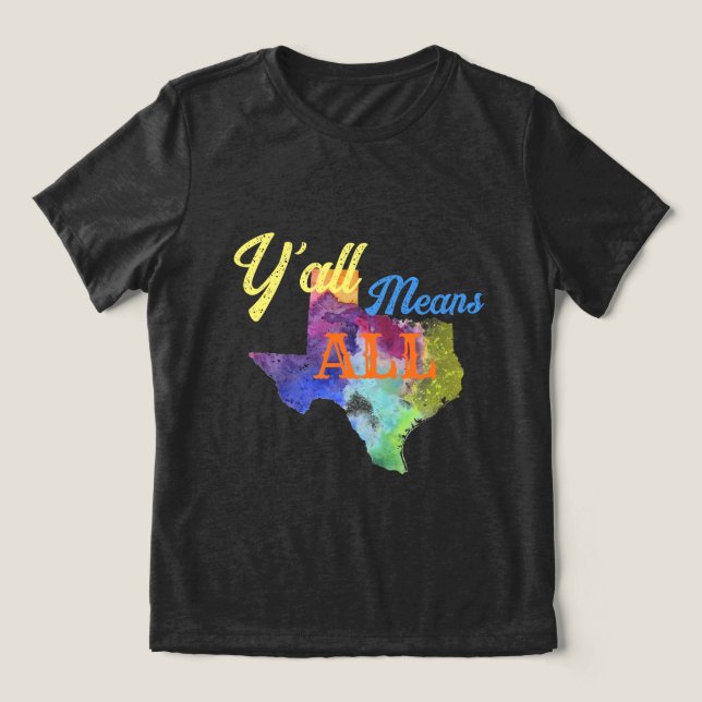 Camiseta CISV Austin "Y'all Means All" Mulheres (Design frontal)