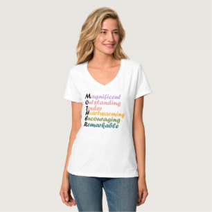 Camiseta Citação Acróstica da Mãe – Belo Presente para a Ma