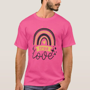Camiseta Citação Afirmação Positiva Motivacional Arco-íris