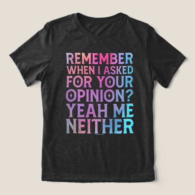 Camiseta Citação Atitude Divertida Sassy (Design frontal)