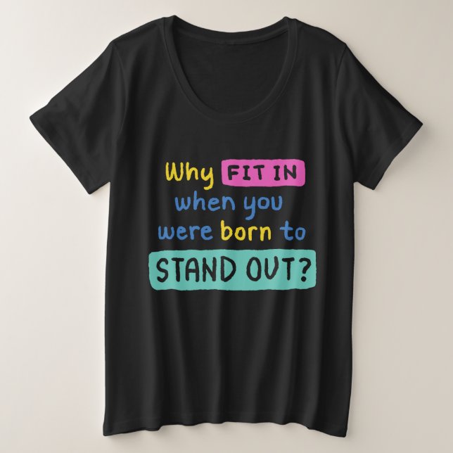 Camiseta Citação colorida (Frente do Design)