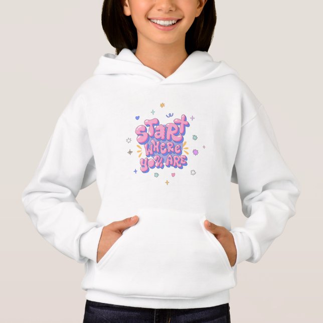 Camiseta Citação Colorida com Letras em Balão (Frente)