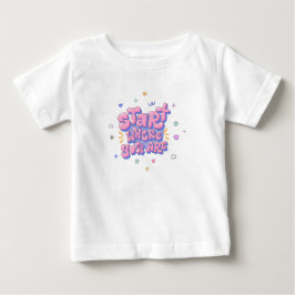 Camiseta Citação Colorida com Letras em Balão