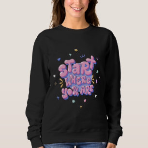 Camiseta Citação com Letras Balão Coloridas