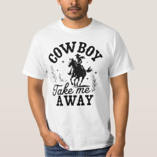 Camiseta Citação Country Cowboy Me Leve Embora