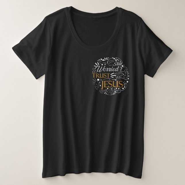 Camiseta Citação cristã ainda preocupada (Frente do Design)