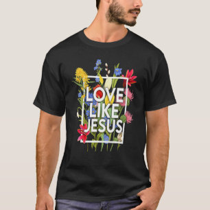 Camiseta Citação Cristã de Flor Vintage Dizer Religioso Eu