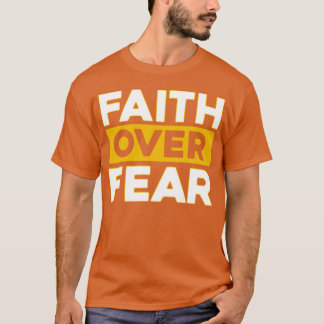 Camiseta Citação Cristã Fé Sobre o Medo vintage