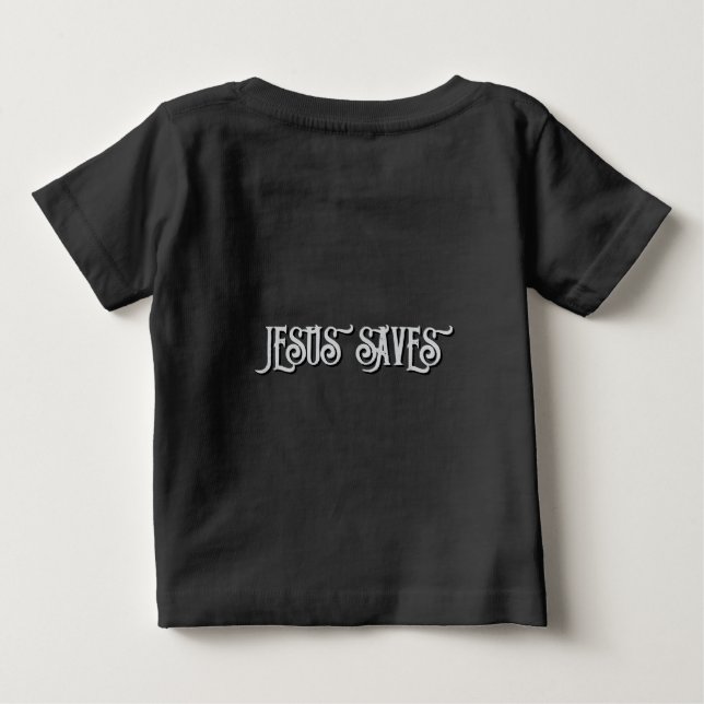 Camiseta Citação Cristã 'Jesus Salva' (Verso)