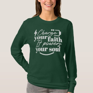 Camiseta Citação Cristã Motivacional – Carregue Sua Fé