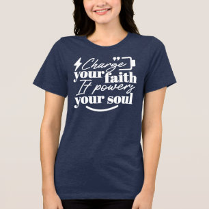 Camiseta Citação Cristã Motivacional – Carregue Sua Fé