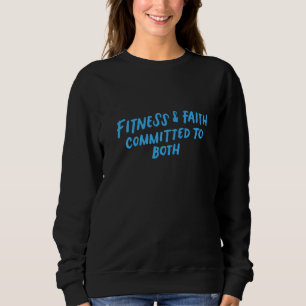 Camiseta Citação Cristã para Homens Fitness & Fé Comprometi