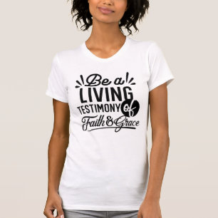 Camiseta Citação da Bíblia Testemunho Vivo Motivação Cristã
